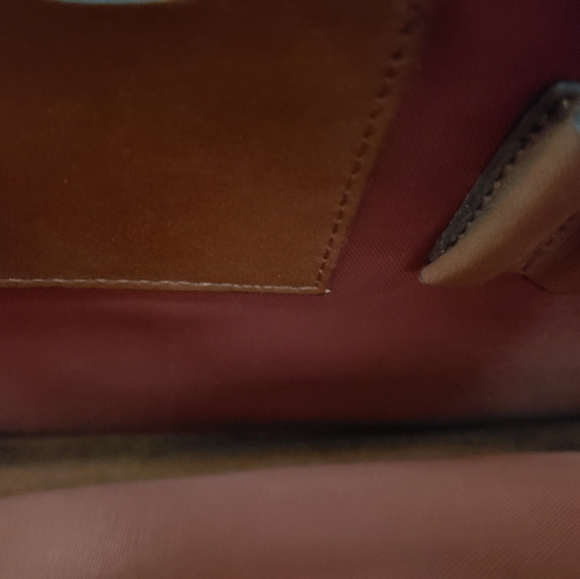 I Medici Italia Leather Brief Case Portfolio Document Carrier Tan - Picture 9 of 15